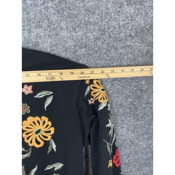 Driftwood Women’s Large Nightblooms Black with Multicolor Embroidery Sweatshirt - Picture 10 of 11